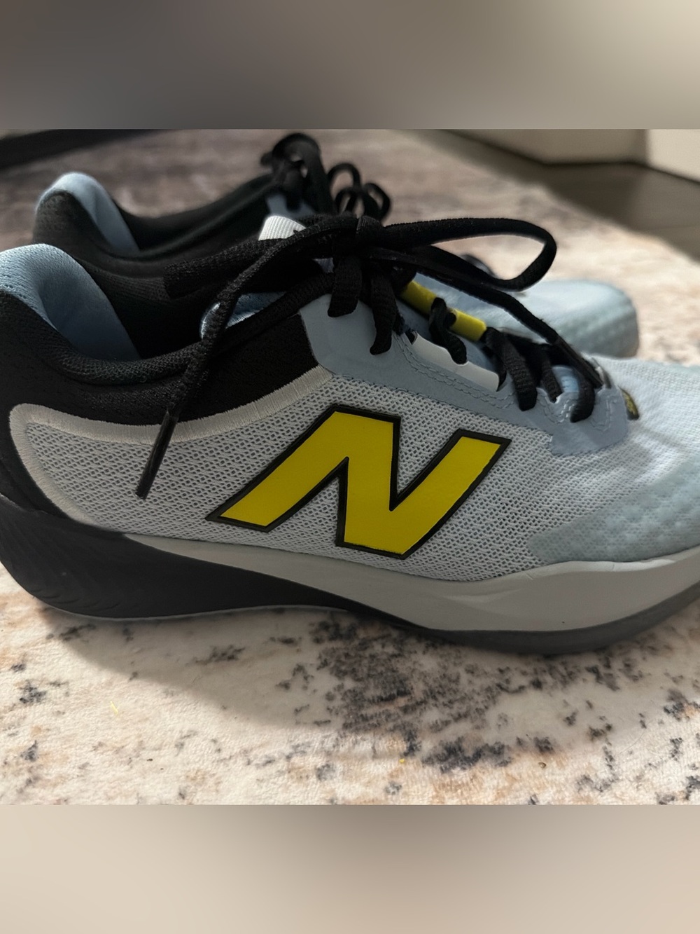 New Balance Women’s Light Blue and Yellow Lace-Up Sneakers